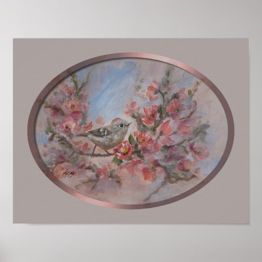 Ruby Crowned Kinglet 11x14" Poster (Vorne)