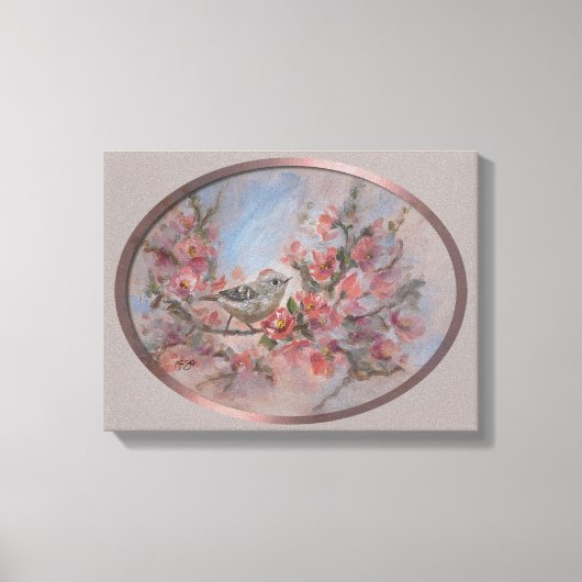 Ruby-Crowned Kinglet 12x16" Leinwanddruck (Vorderseite)