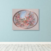 Ruby Crowned Kinglet 16x20" Leinwanddruck (Insitu (Holzboden))