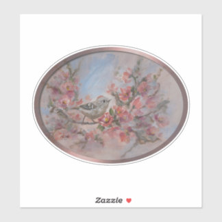 Ruby Crowned Kinglet Aufkleber