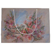 Ruby Crowned Kinglet Bird Große Geschenktüte (Rückseite)