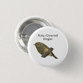 Ruby-Crowned Kinglet Button (Vorne & Hinten)