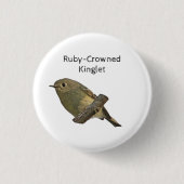 Ruby-Crowned Kinglet Button (Vorderseite)