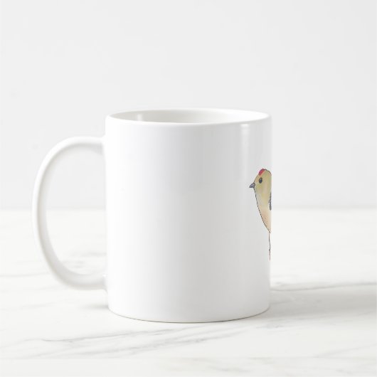 Ruby-Crowned Kinglet niedliche Vogelkunst Kaffeetasse (Links)