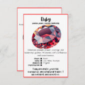 Ruby Crystal Meaning Card Einladung (Vorne/Hinten)