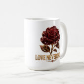Ruby Crystal Rose – Love Never Fades Kaffeetasse (VorderseiteRechts)