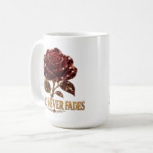 Ruby Crystal Rose – Love Never Fades Kaffeetasse (Vorderseite Links)