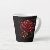 Ruby Crystal Rose – Love Never Fades Milchtasse (Rechte Ecke)