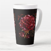 Ruby Crystal Rose – Love Never Fades Milchtasse (Rechte Ecke)