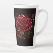 Ruby Crystal Rose – Love Never Fades Milchtasse (Rechts)