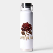 Ruby Crystal Rose – Love Never Fades Trinkflasche (Rückseite)