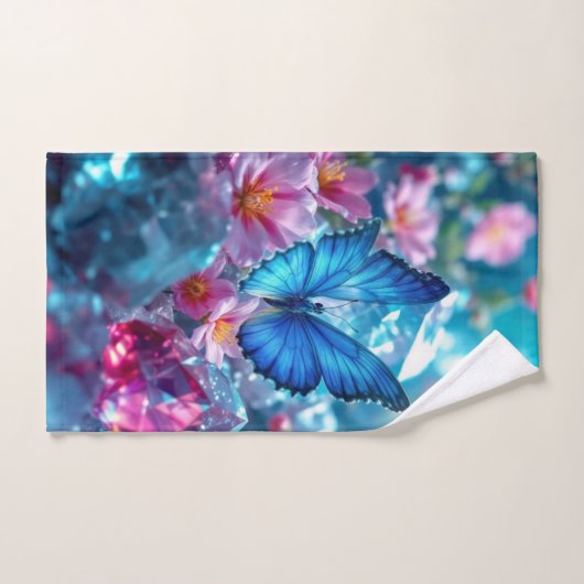 Ruby Crystals Garden Butterfly Handtuch (Handtuch)