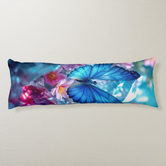 Ruby Crystals Garden Butterfly Seitenschläferkissen (Rückseite)