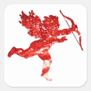 RUBY CUPID QUADRATISCHER AUFKLEBER