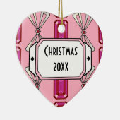 Ruby Deko Stripe Keramik Ornament (Rechts)