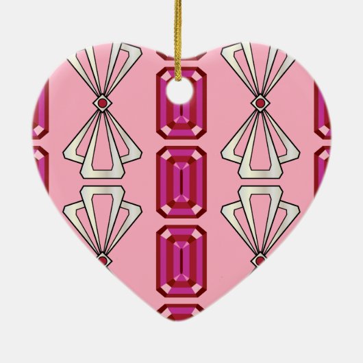 Ruby Deko Stripe Keramik Ornament (Hinten)