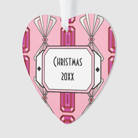 Ruby Deko Stripe Ornament (Vorderseite)