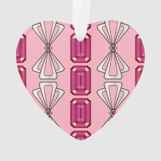 Ruby Deko Stripe Ornament (Rückseite)