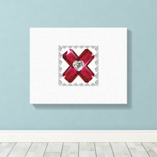 Ruby Diamond Art, Red Leinwanddruck (Insitu (Holzboden))