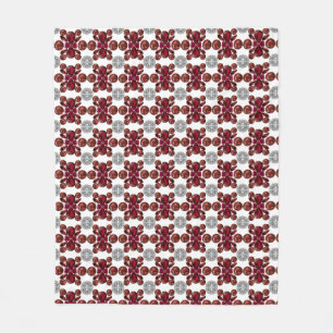 Ruby & Diamond Gemstone Art Red Fleecedecke