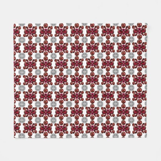 Ruby & Diamond Gemstone Art Red Fleecedecke (Vorderseite (Horizontal))