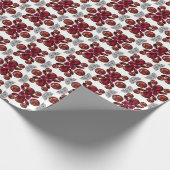 Ruby & Diamond Gemstone Art Red Geschenkpapier (Ecke)