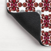 Ruby & Diamond Gemstone Art Red Mousepad (Ecke)