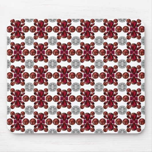 Ruby & Diamond Gemstone Art Red Mousepad (Vorne)