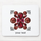 Ruby & Diamond Gemstone Art Red Mousepad (Vorne)