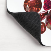 Ruby & Diamond Gemstone Art Red Mousepad (Ecke)