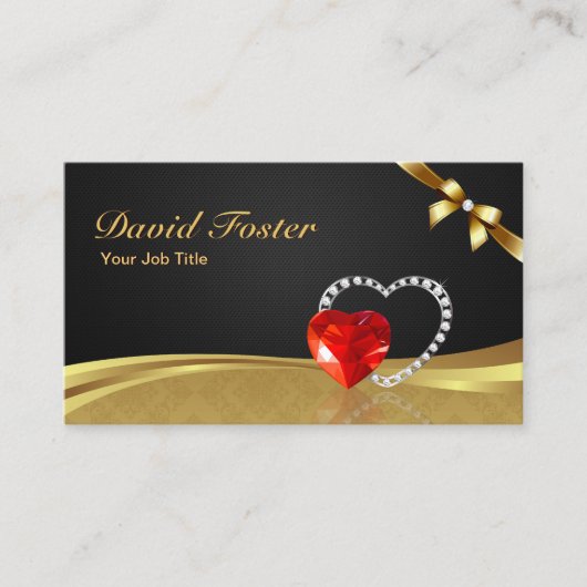 Ruby Diamond Gold Juweler Juwelier Juwelier Schmuc Visitenkarte (Vorderseite)