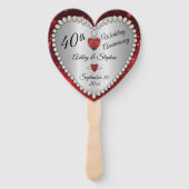 Ruby Diamonds zum 40. Geburtstag der Hochzeit Fächer (Vorderseite)