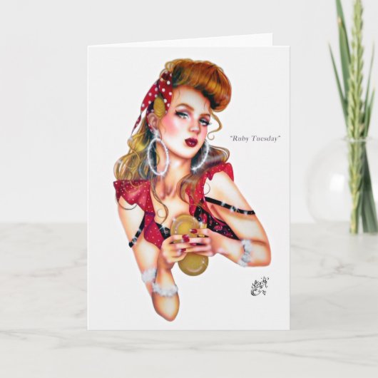 Ruby Dienstag von Elizabeth Austin Greeting Card Karte (Vorderseite)