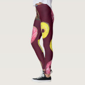 Ruby Donuts: Aquarellfarbenes, nahtloses Muster. Leggings (Links)