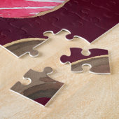 Ruby Donuts: Aquarellfarbenes, nahtloses Muster. Puzzle (Seite)