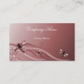 Ruby Dragonflies Business Card Visitenkarte (Vorderseite)