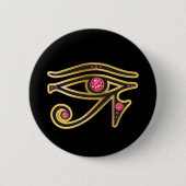 Ruby Eye von Ra in Gold Button (Vorderseite)