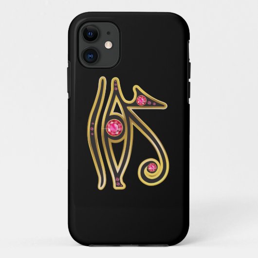 Ruby Eye von Ra in Gold Case-Mate iPhone Hülle (Rückseite)