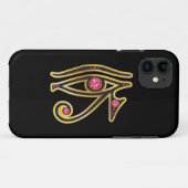Ruby Eye von Ra in Gold Case-Mate iPhone Hülle (Rückseite (Horizontal))