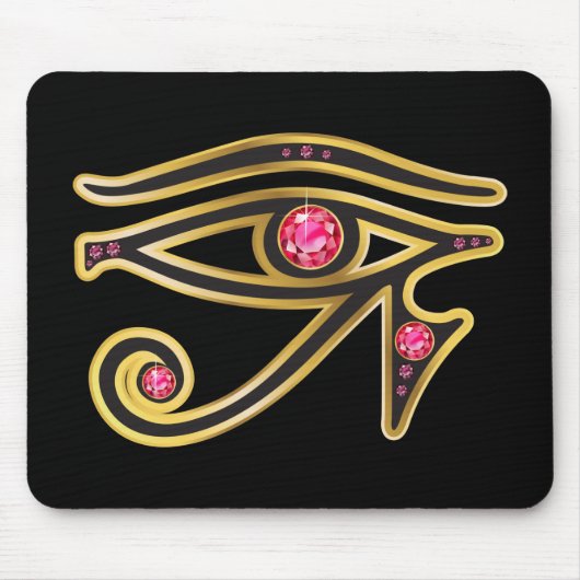 Ruby Eye von Ra in Gold Mousepad (Vorne)