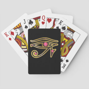 Ruby Eye von Ra in Gold Spielkarten