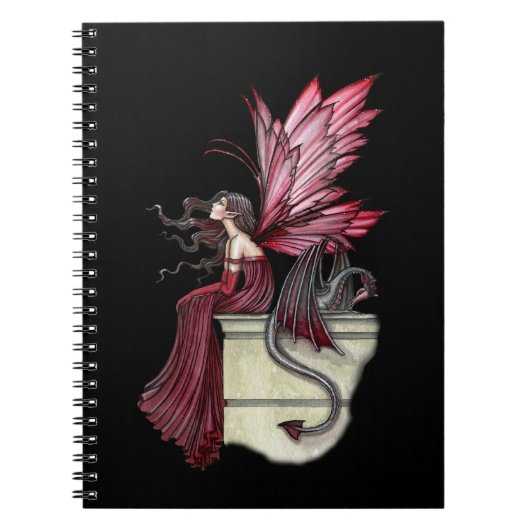 Ruby Fairy und Dragon Notebook Notizblock (Vorderseite)