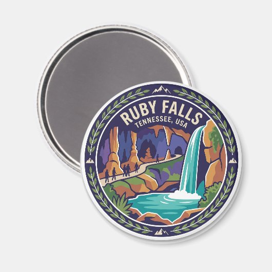 Ruby Falls Tennessee Magnet (Vorderseite/Rückseite)