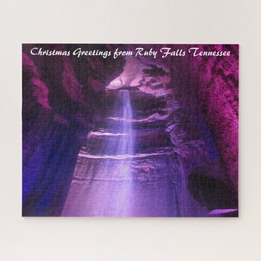 Ruby Falls Tennessee. Weihnachtsgrüße Puzzle (Horizontal)