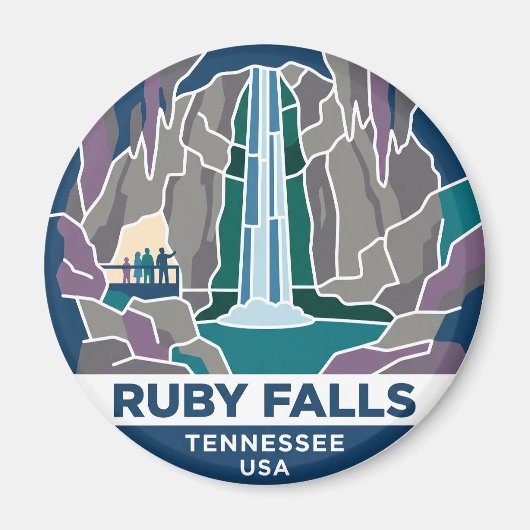 Ruby Falls USA Magnet (Vorne)