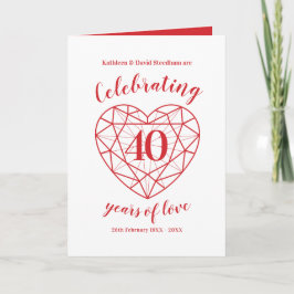 Ruby feiert 40 Jahre Liebe 40 Jahre Einladung
