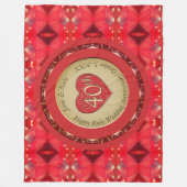 Ruby Fleece Blanket zum 40. Jahrestag (Vorderseite)