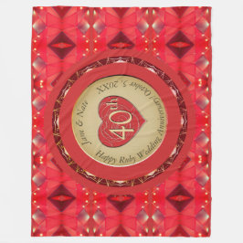 Ruby Fleece Blanket zum 40. Jahrestag