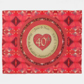 Ruby Fleece Blanket zum 40. Jahrestag (Vorderseite (Horizontal))