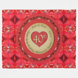 Ruby Fleece Blanket zum 40. Jahrestag